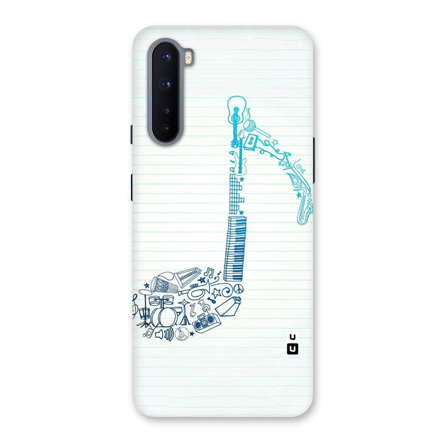 Music Note Design Back Case for OnePlus Nord