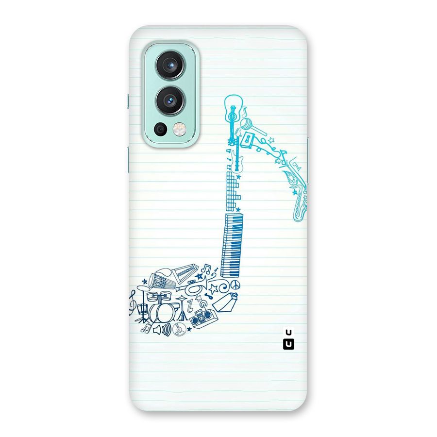 Music Note Design Back Case for OnePlus Nord 2 5G