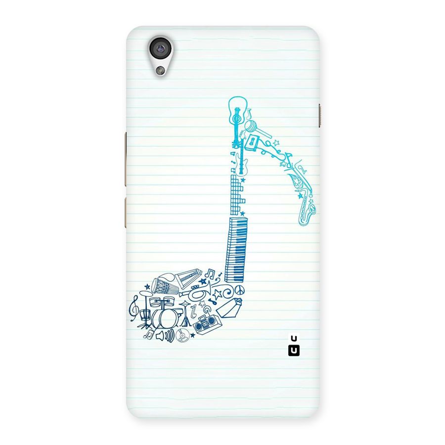 Music Note Design Back Case for OnePlus X