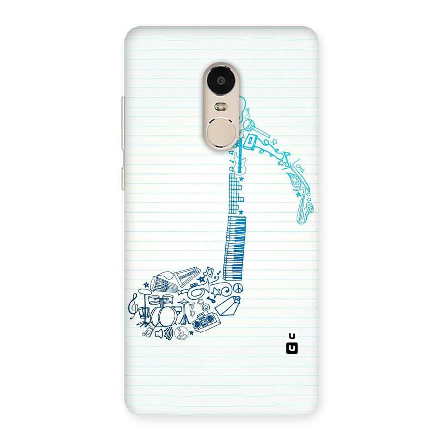 Music Note Design Back Case for Xiaomi Redmi Note 4