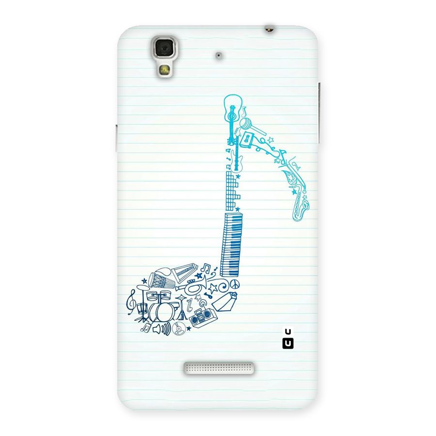 Music Note Design Back Case for Yu Yureka