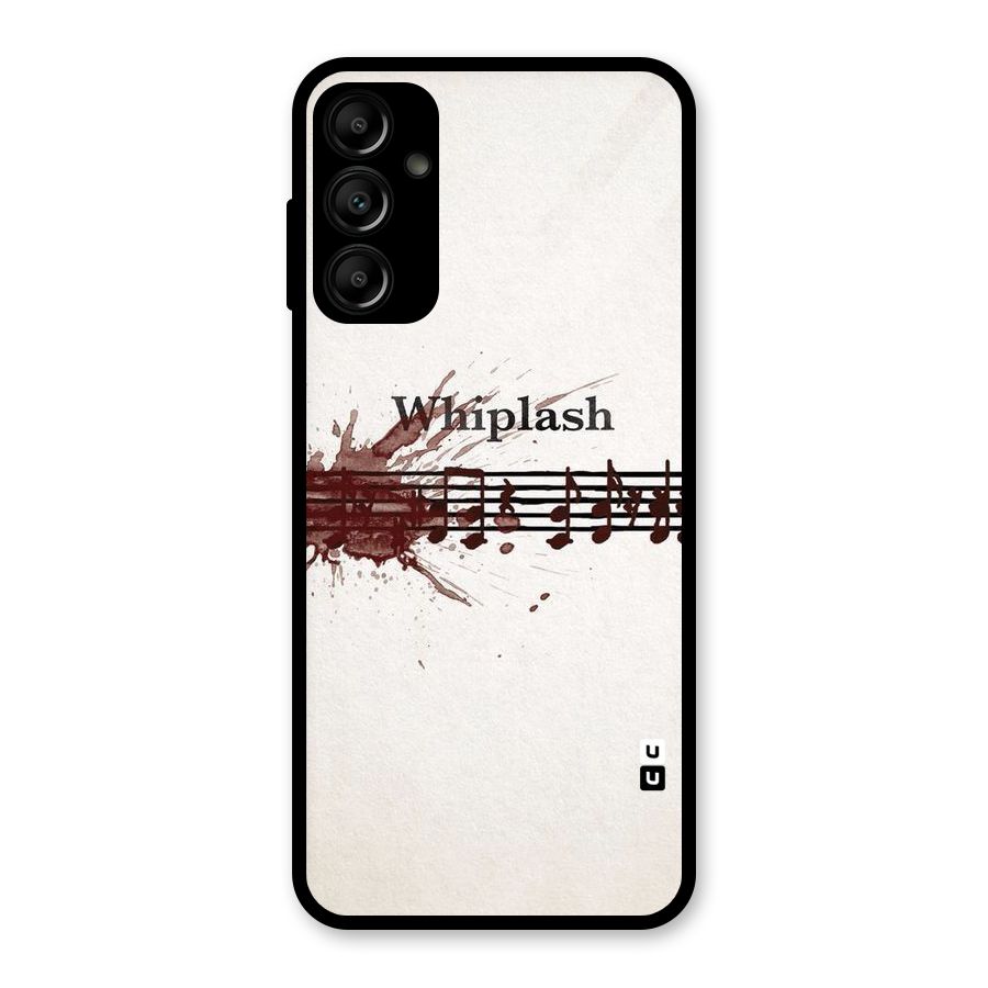 Music Notes Splash Glass Back Case for Galaxy A14 5G
