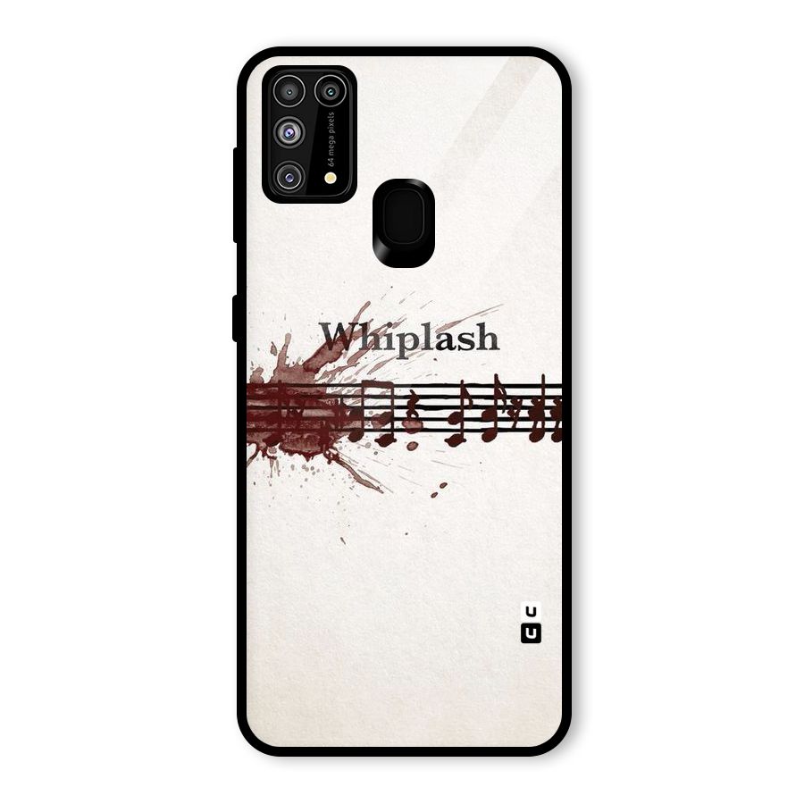 Music Notes Splash Glass Back Case for Galaxy F41