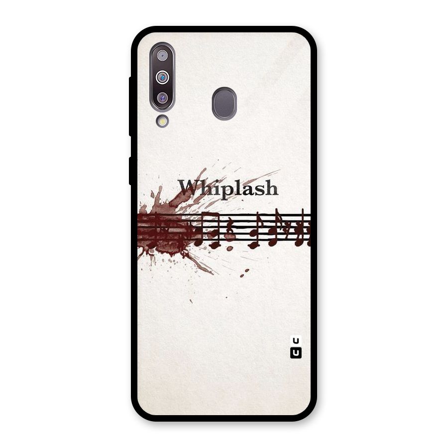 Music Notes Splash Glass Back Case for Galaxy M30