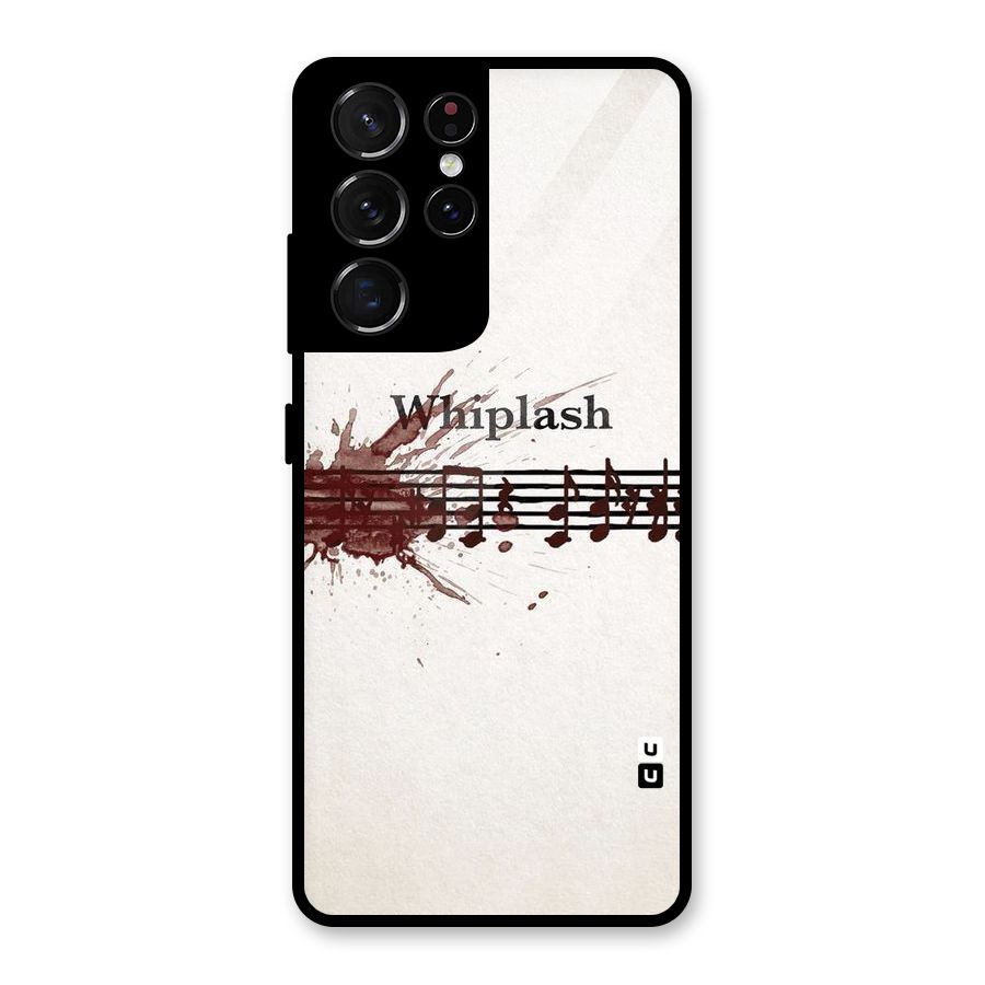 Music Notes Splash Glass Back Case for Galaxy S21 Ultra 5G