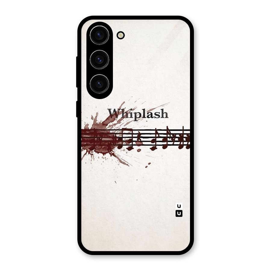 Music Notes Splash Glass Back Case for Galaxy S23 Plus