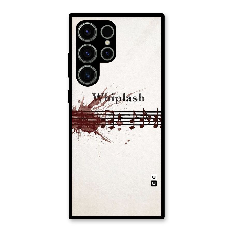 Music Notes Splash Glass Back Case for Galaxy S23 Ultra