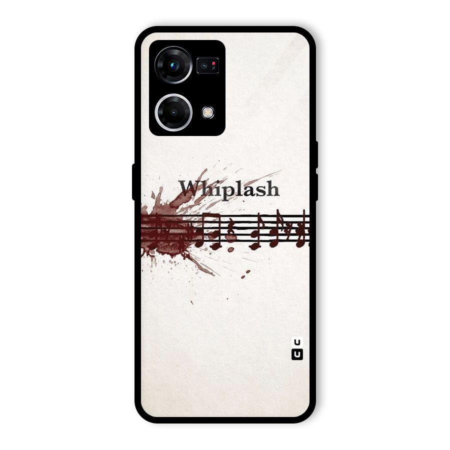 Music Notes Splash Glass Back Case for Oppo F21 Pro 5G