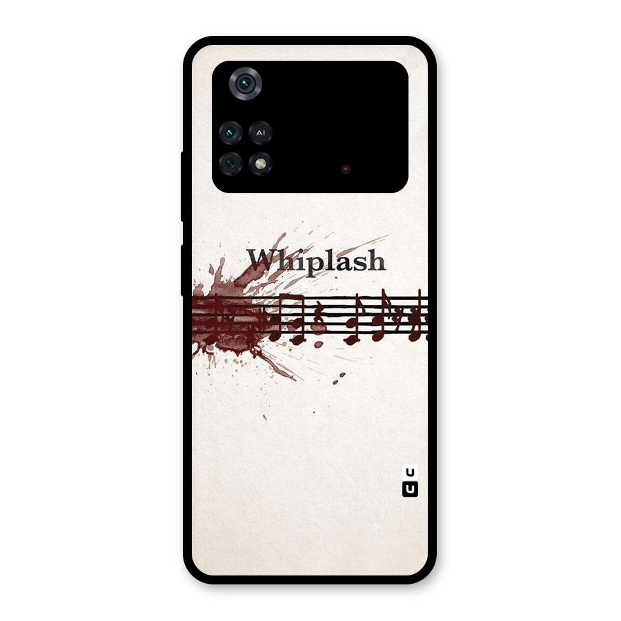 Music Notes Splash Glass Back Case for Poco M4 Pro 4G