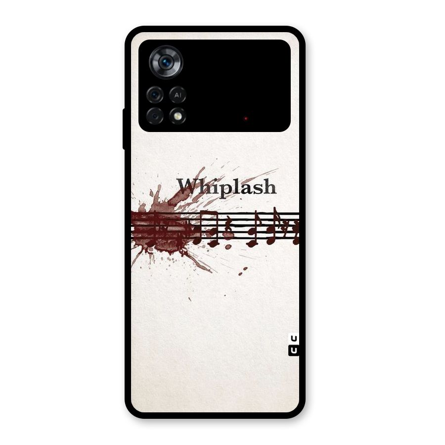 Music Notes Splash Glass Back Case for Poco X4 Pro 5G