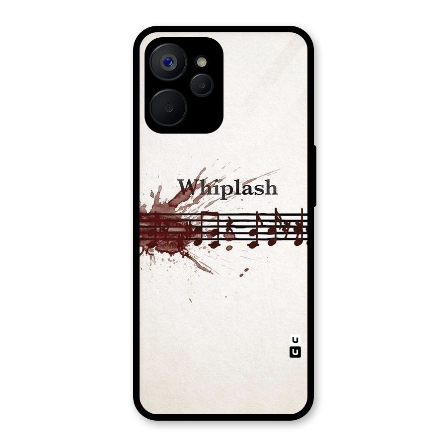 Music Notes Splash Glass Back Case for Realme 9i 5G