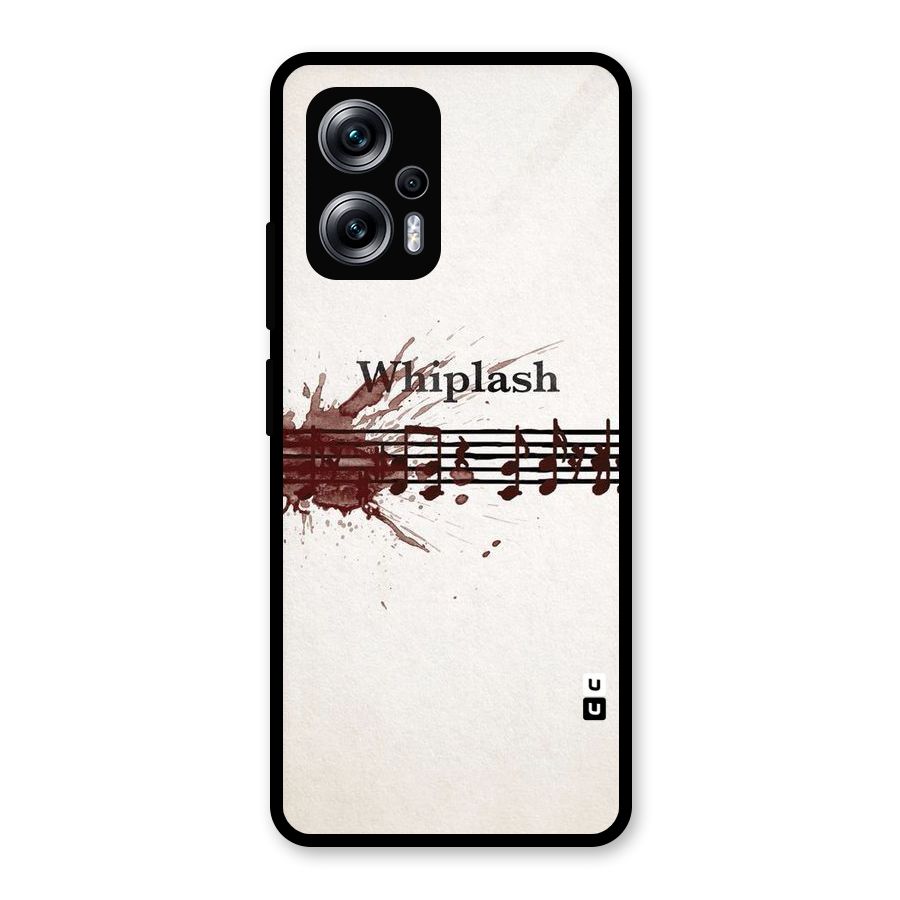 Music Notes Splash Glass Back Case for Redmi K50i