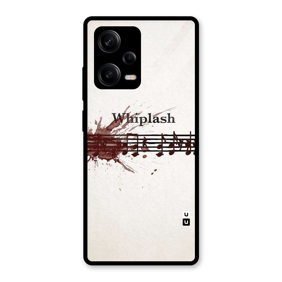 Music Notes Splash Glass Back Case for Redmi Note 12 Pro