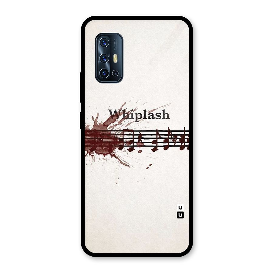 Music Notes Splash Glass Back Case for Vivo V17