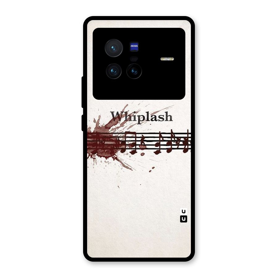 Music Notes Splash Glass Back Case for Vivo X80
