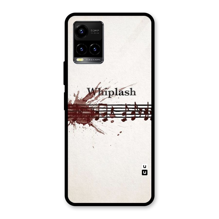Music Notes Splash Glass Back Case for Vivo Y21A