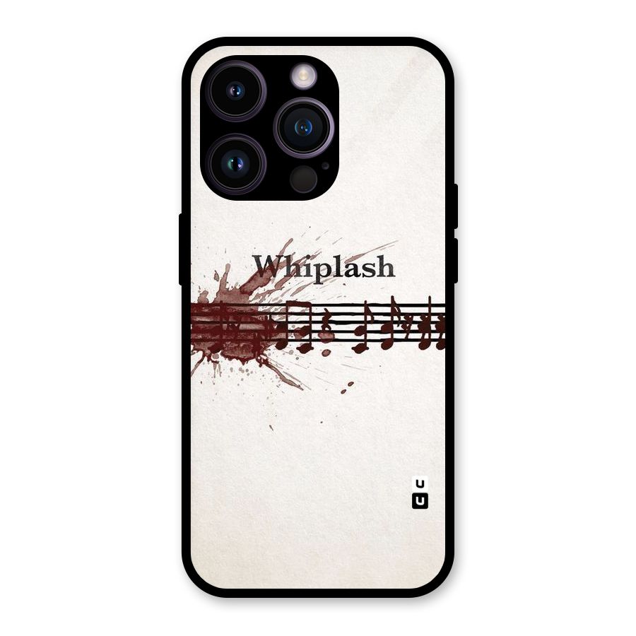 Music Notes Splash Glass Back Case for iPhone 14 Pro
