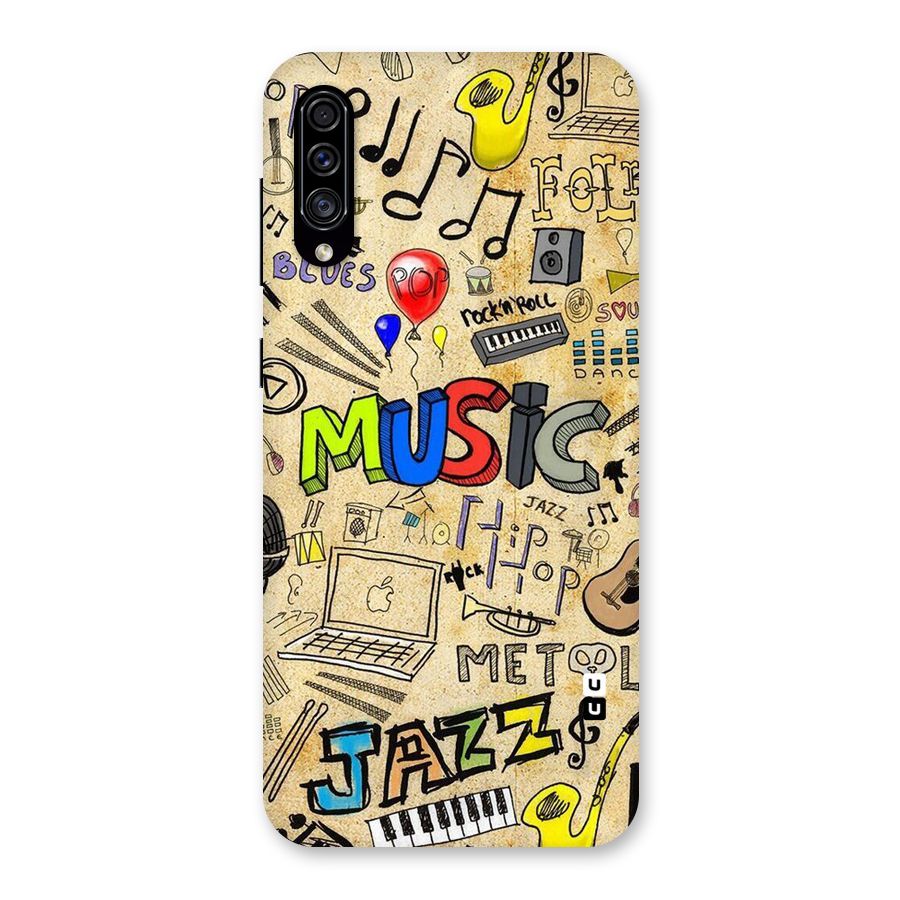 Music Pattern Back Case for Galaxy A30s