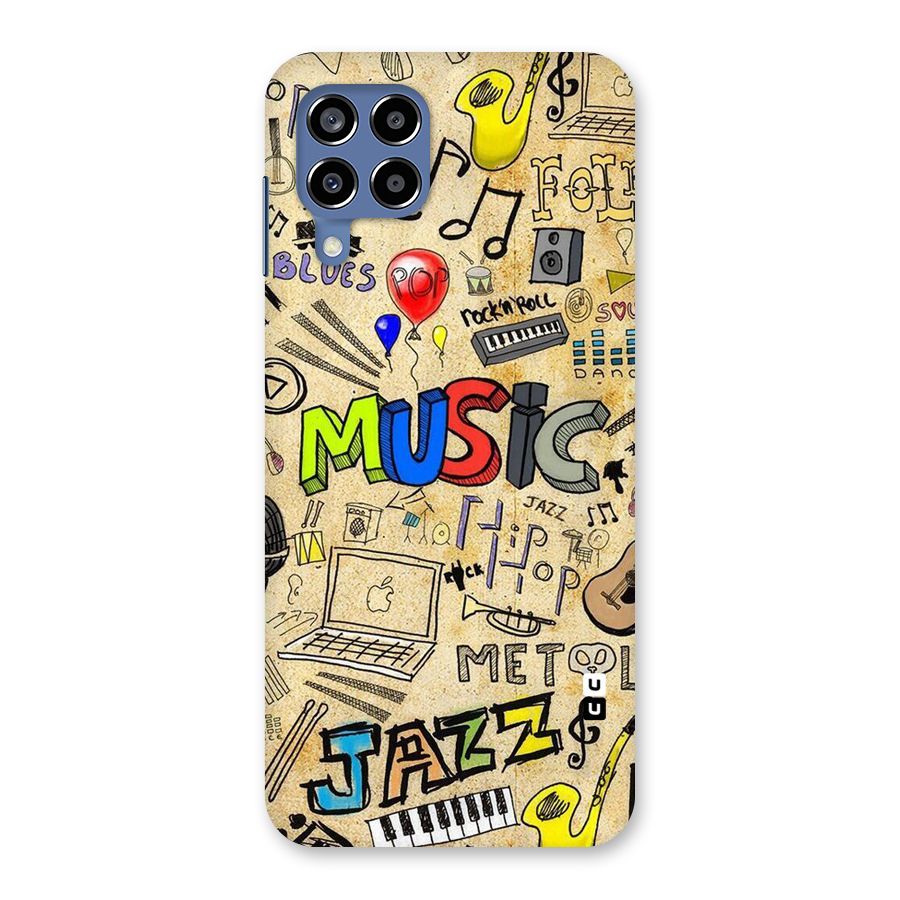 Music Pattern Back Case for Galaxy M53 5G