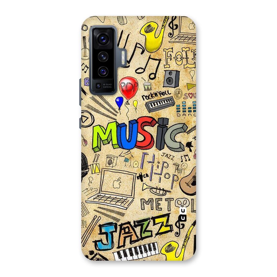 Music Pattern Back Case for Vivo X50