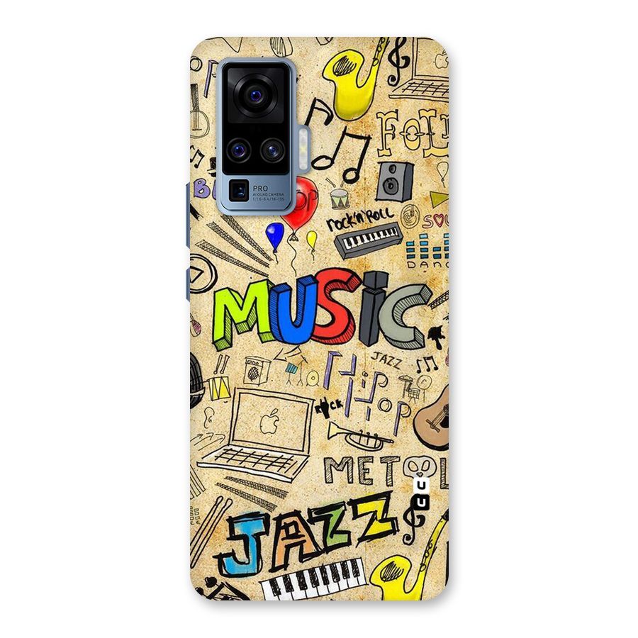 Music Pattern Back Case for Vivo X50 Pro