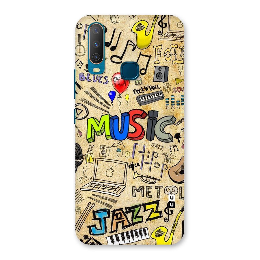 Music Pattern Back Case for Vivo Y17