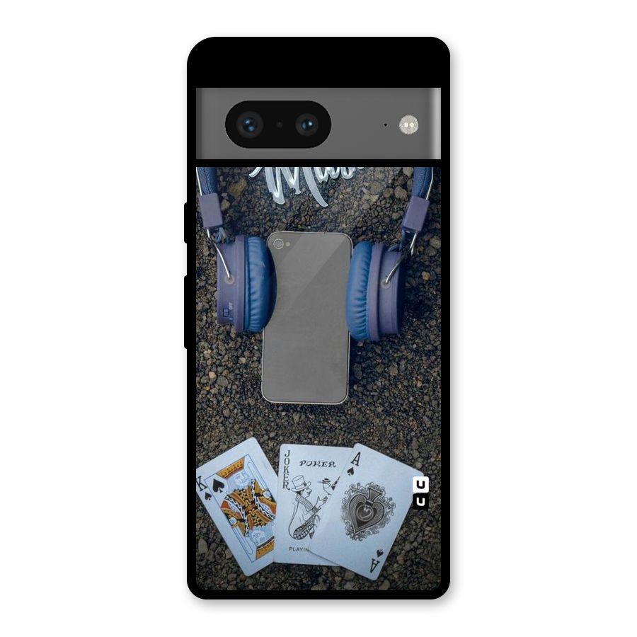 Music Power Cards Glass Back Case for Google Pixel 7