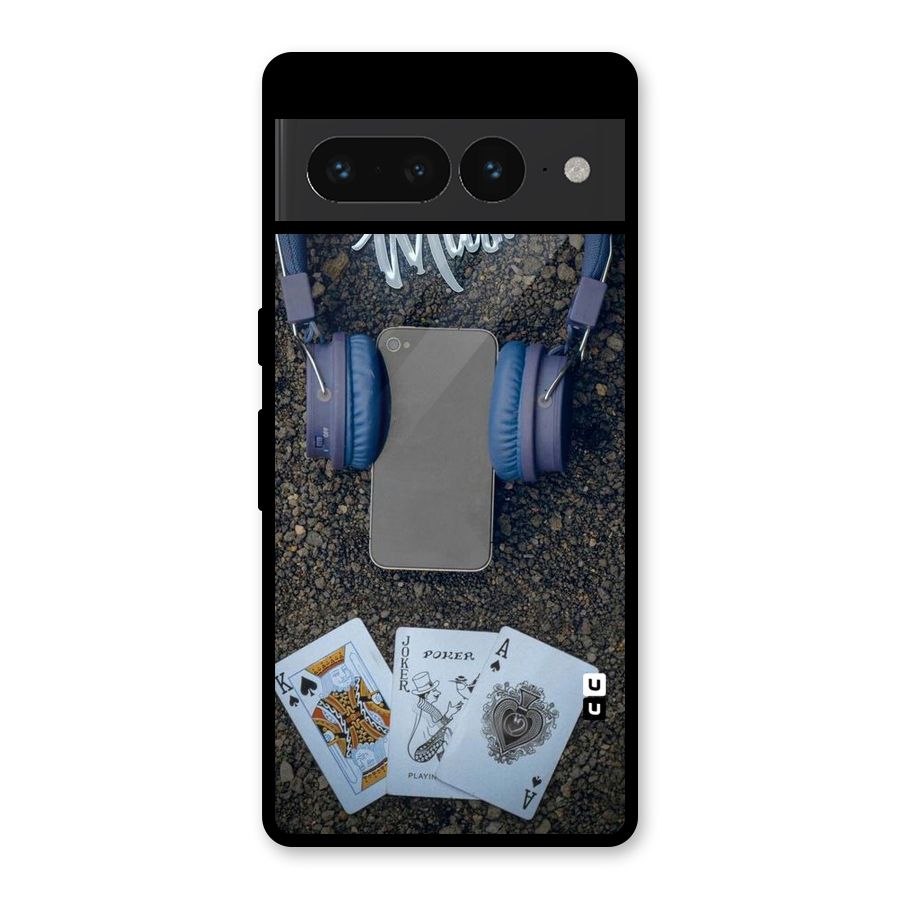 Music Power Cards Glass Back Case for Google Pixel 7 Pro