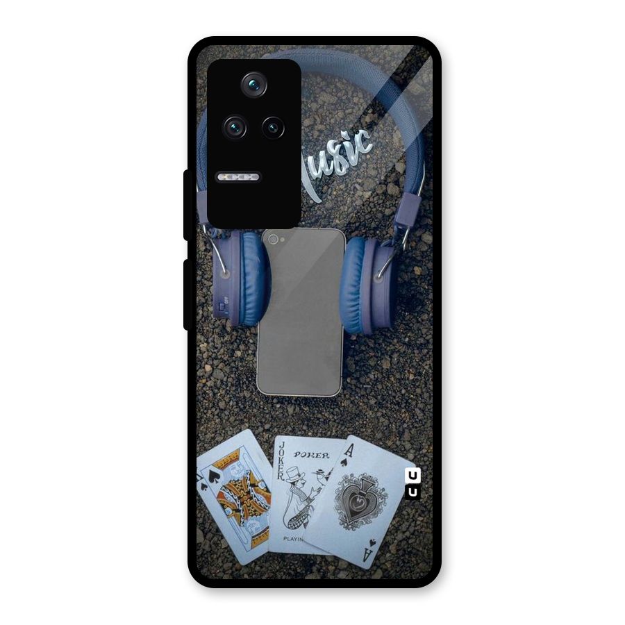 Music Power Cards Glass Back Case for Poco F4 5G