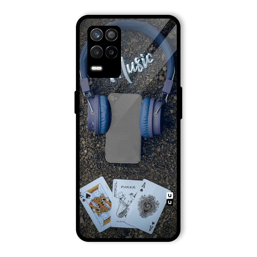 Music Power Cards Glass Back Case for Realme 8 5G