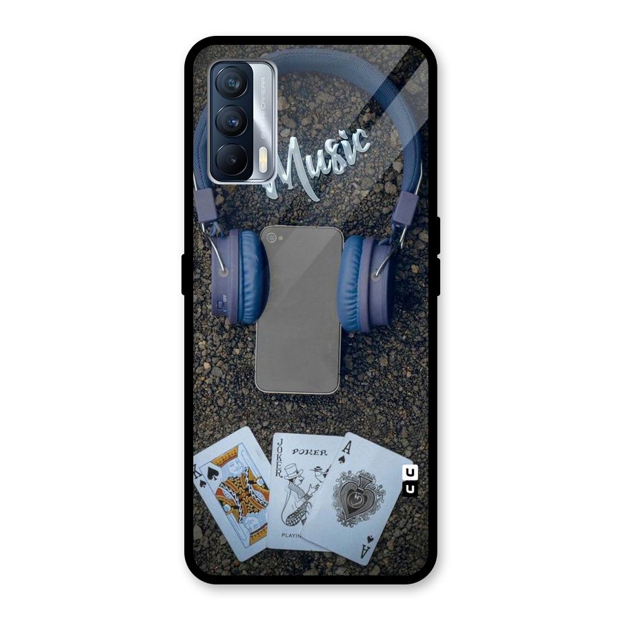 Music Power Cards Glass Back Case for Realme X7