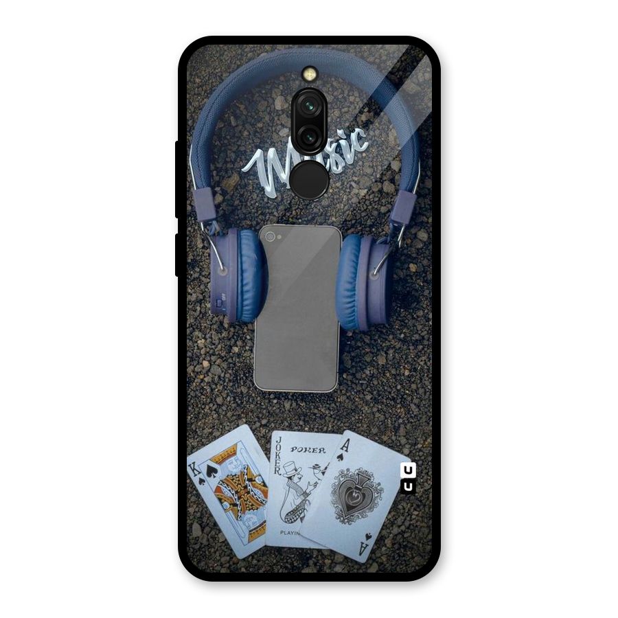 Music Power Cards Glass Back Case for Redmi 8