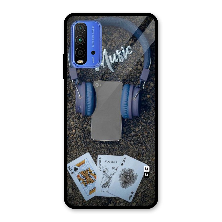 Music Power Cards Glass Back Case for Redmi 9 Power