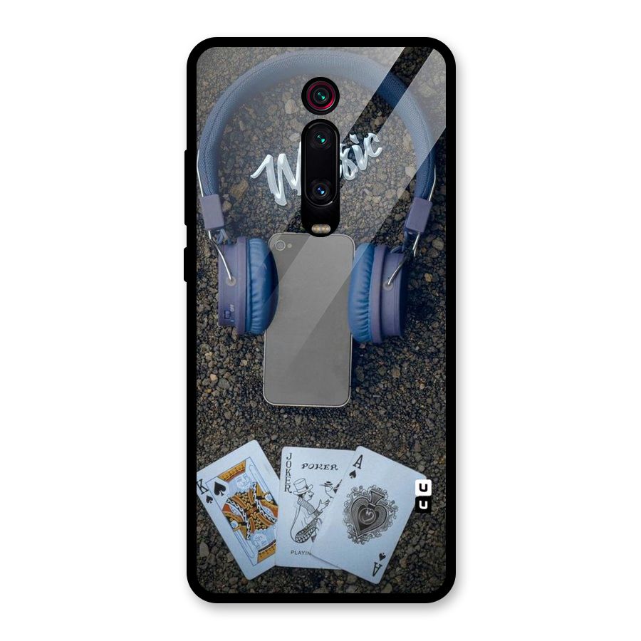 Music Power Cards Glass Back Case for Redmi K20 Pro