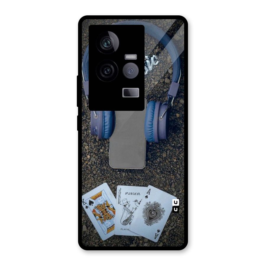 Music Power Cards Glass Back Case for Vivo iQOO 11 5G