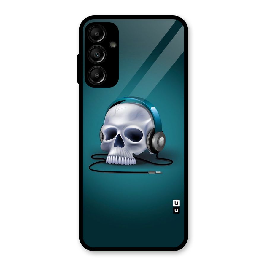 Music Skull Glass Back Case for Galaxy A14 5G