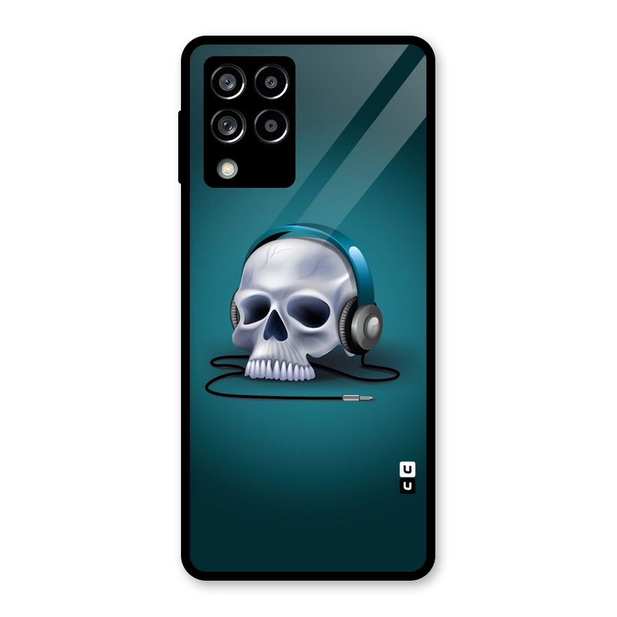 Music Skull Glass Back Case for Galaxy M53 5G