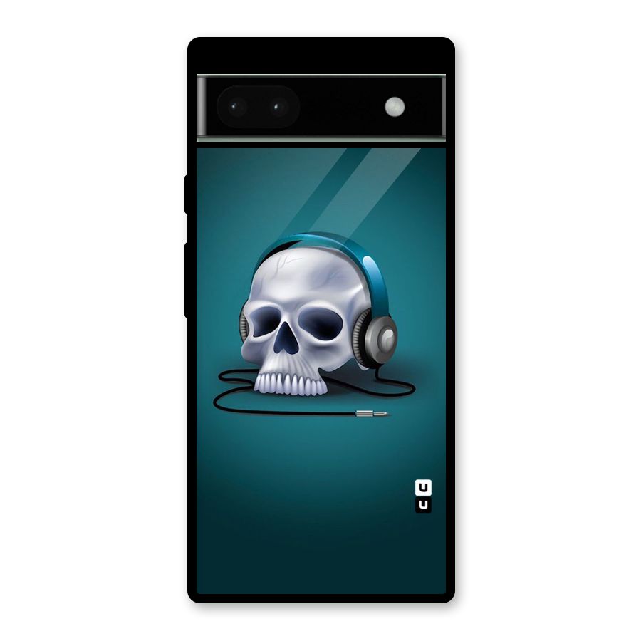 Music Skull Glass Back Case for Google Pixel 6a