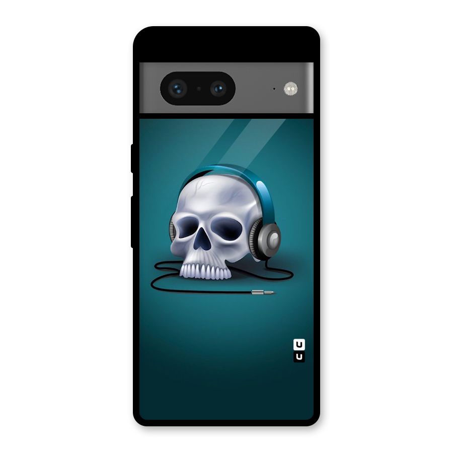 Music Skull Glass Back Case for Google Pixel 7