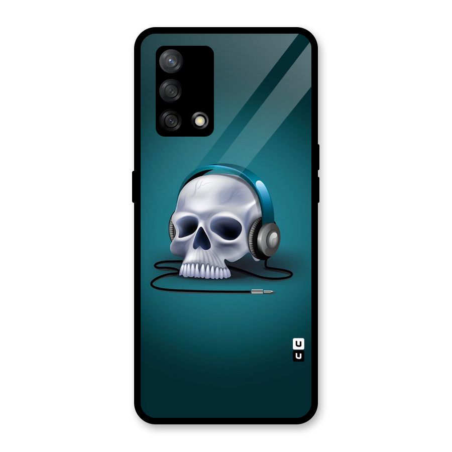 Music Skull Glass Back Case for Oppo F19