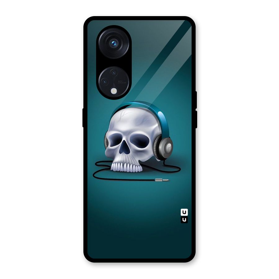 Music Skull Glass Back Case for Reno8 T 5G