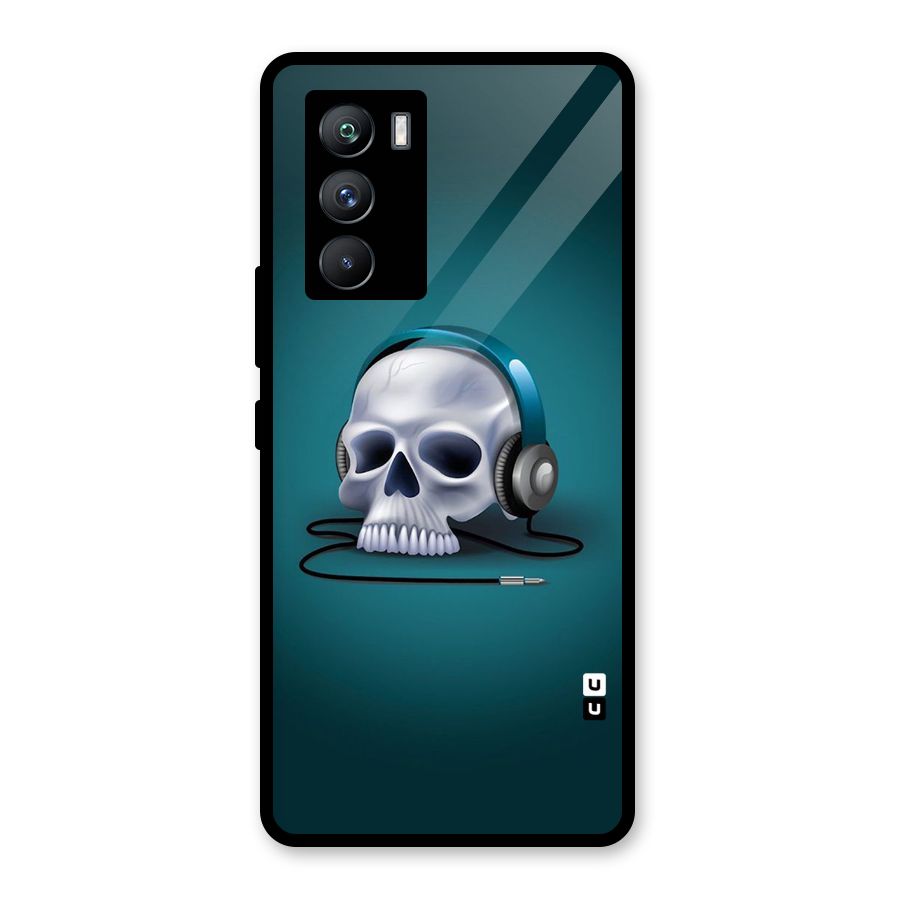 Music Skull Glass Back Case for Vivo iQOO 9 SE