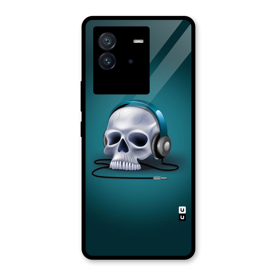 Music Skull Glass Back Case for Vivo iQOO Neo 6 5G