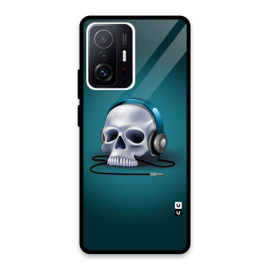 Music Skull Glass Back Case for Xiaomi 11T Pro