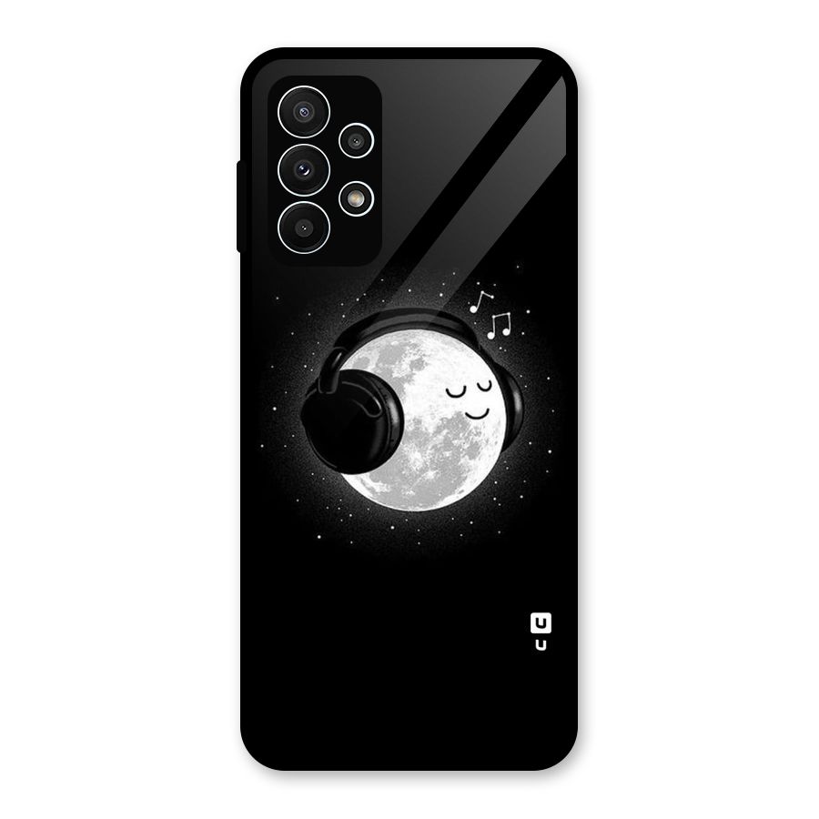 Music World Enjoying Glass Back Case for Galaxy A23