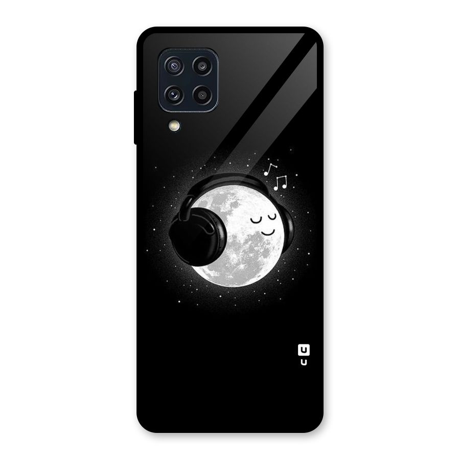 Music World Enjoying Glass Back Case for Galaxy M32
