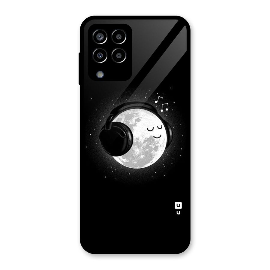Music World Enjoying Glass Back Case for Galaxy M33