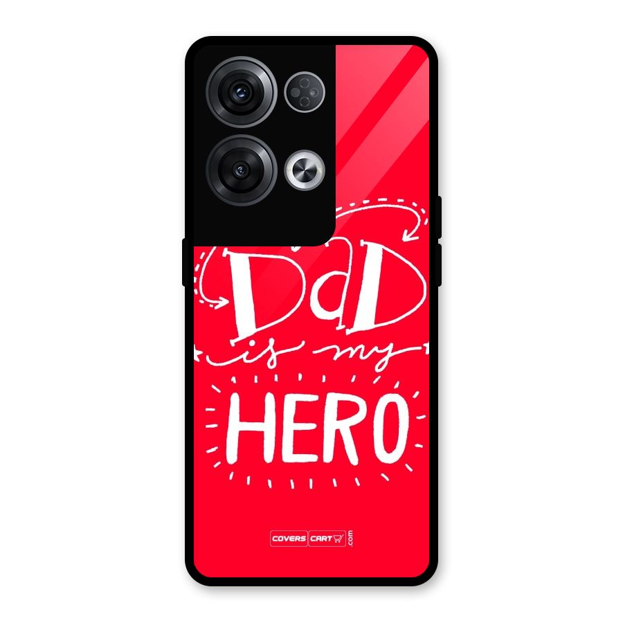 My Dad My Hero Glass Back Case for Oppo Reno8 Pro 5G