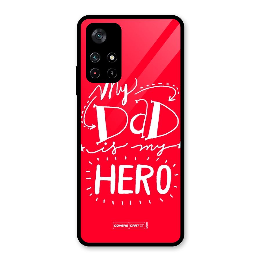 My Dad My Hero Glass Back Case for Poco M4 Pro 5G