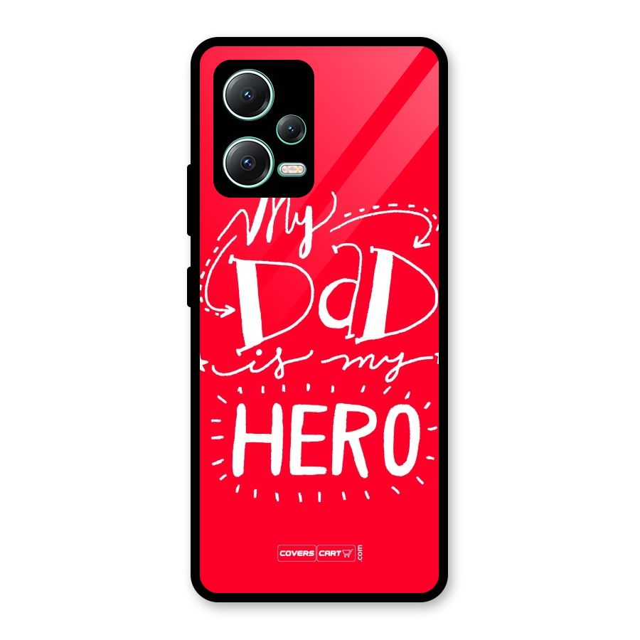 My Dad My Hero Glass Back Case for Redmi Note 12 5G